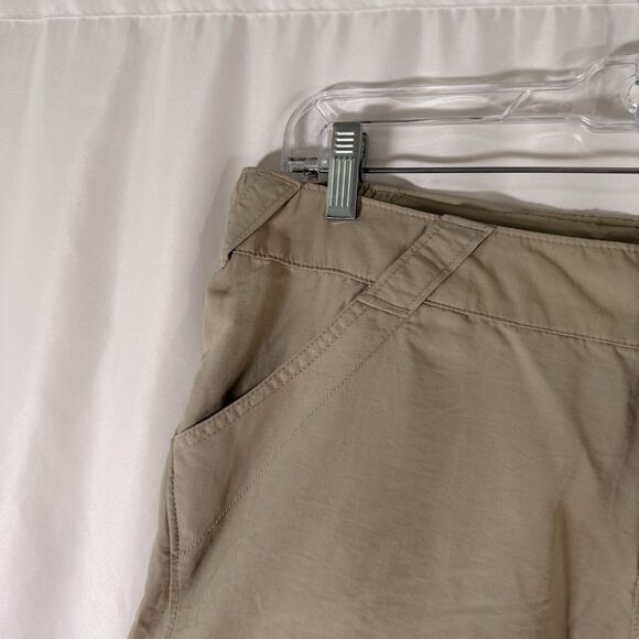 Columbia PFG Shorts Women's Medium Khaki Chino Stretch 5" Inseam Nylon - Picture 4 of 8